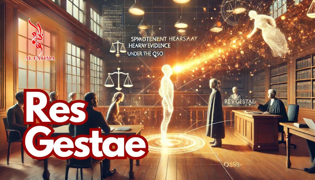 Explore Res Gestae in QSO: its meaning, legal significance, and role as a hearsay exception under Article 19 QSO. Learn how it impacts evidence admissibility