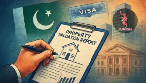 Get a Property Valuation Report in Pakistan for work visa, including FBR Approved, DC Rate, and Embassy Certificates from Authorized Property Valuer Pakistan